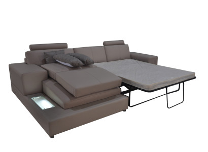 Leder Couch Wohnlandschaft Eck Garnitur Design Modern Sofa L-Form