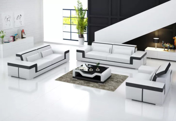 Wohnlandschaft Sofa Sofagarnitur 321 Sitzer Ecksofa Polster Designer Garnitur