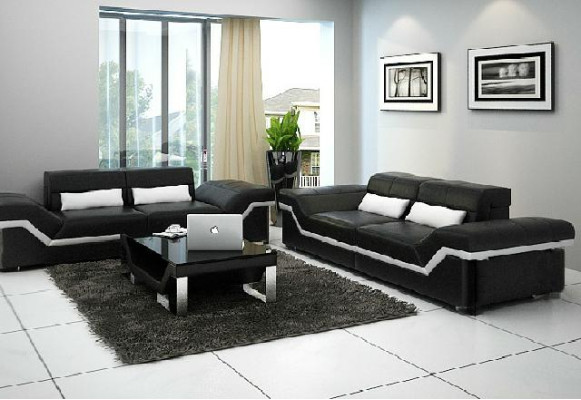 Ledersofa USB Maßanfertigung Sofa 3+3 Sitzer Design Sofa Polster Leder Garnitur