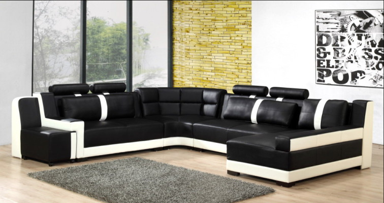  Ecksofa Wohnlandschaft + USB Polster Eckgarnitur Design Couch Moderne Leder Sofa