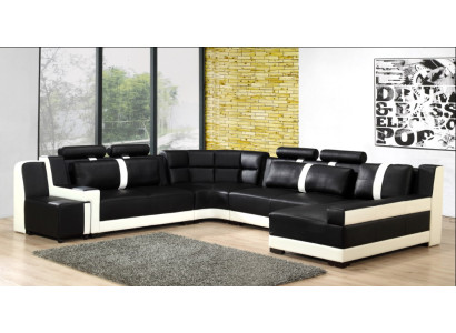  Ecksofa Wohnlandschaft + USB Polster Eckgarnitur Design Couch Moderne Leder Sofa