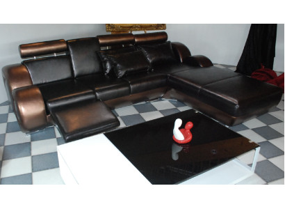 Elegante Ledersofa USB Sofa Couch Relax Neu Designer Eckcouch Maßanfertigung