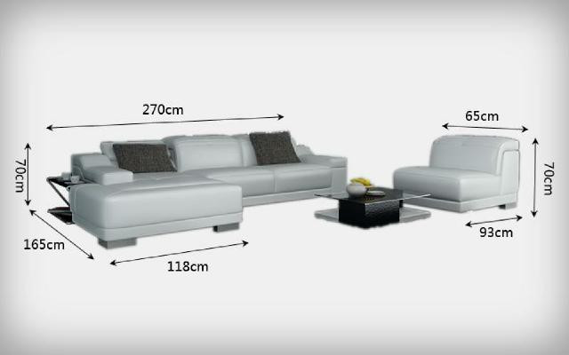 Wohnlandschaft Polster Ecke Eck Sofa mit USB,Garnitur Landschaft Leder Neu/2711B