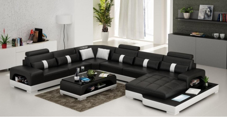 Ecksofa Polster Couch Sofa Wohnlandschaft Sitz Eck Garnitur Leder Textil Senden