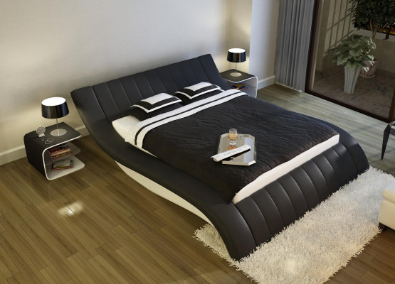 Polsterbett mit USB-Rahmen in Leder Modell S-9275 160/180/200X220CM NEU