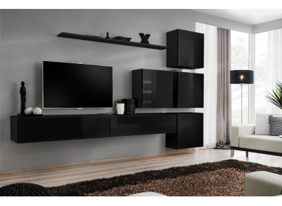 Wohnzimmer Set Wandregal Sideboard Wohnwände Wandschrank Komplett 7tlg. Neu