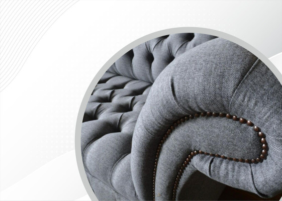 Dreisitzer Couch Polster Design Sofa 3er Sitz Sofas Zimmer Grau