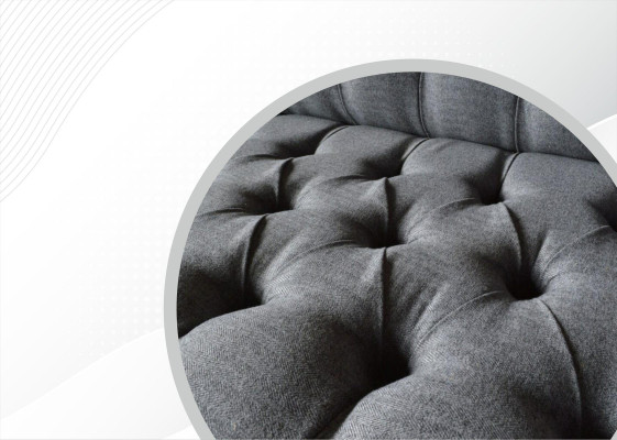 Dreisitzer Couch Polster Design Sofa 3er Sitz Sofas Zimmer Grau