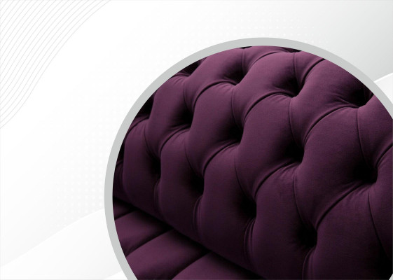 XXL Sofa 3 Sitzer Couch Polster Chesterfield Sitz Garnitur Textil Leder