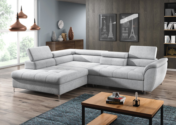 Ecksofa Schlafsofa Polster Eck Couch Garnitur Bettfunktion Sofa Leder Neu
