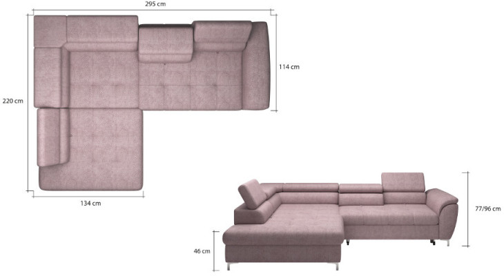 Ecksofa Schlafsofa Polster Eck Couch Garnitur Bettfunktion Sofa Leder Neu