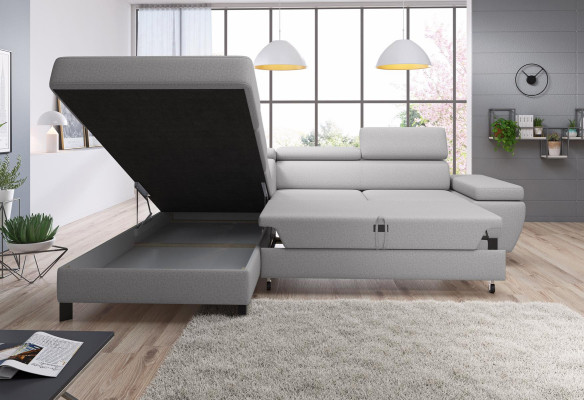 Wohnlandschaft Eck Polster Bettfunktion Design Modern Ecksofa L-Form Sofa Neu