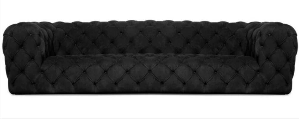 Grau Chesterfield Wohnzimmer Modern Design Couchen Sofa Möbel Stoff Big xxl Neu