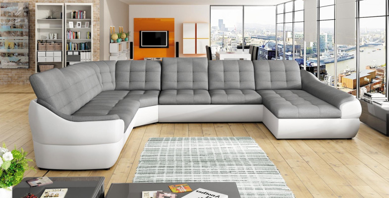Stilvolles Modern Sofa Schlafsofa Wohnlandschaft Ecksofa U Couch NEU