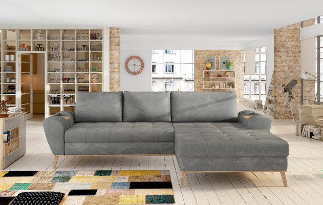 Bettfunktion Wohnlandschaft Schlafsofa Ecksofa Couch L-Form Sofa Designer 