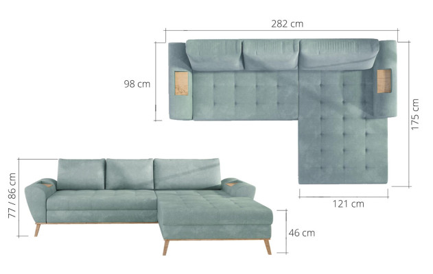 Bettfunktion Wohnlandschaft Schlafsofa Ecksofa Couch L-Form Sofa Designer 