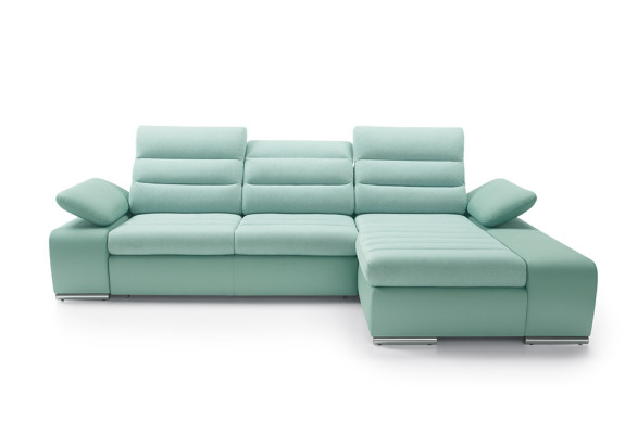 Design Ecksofa Schlafsofa Couch Leder Textil Polster Multifunktion Sofas Kasten