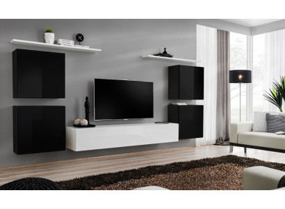 Modern Komplett Wohnwand Wohnzimmer Einrichtung Luxus Wandschrank Wandregal