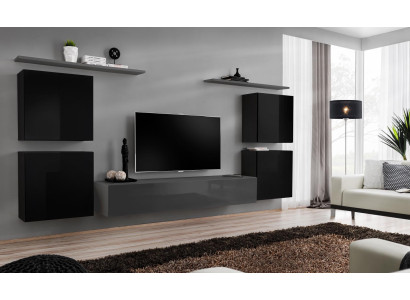 Luxus Set Regal Wohnwand Holzmöbel Komplett 4x Wandschrank Wohnzimmer Neu