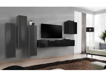Design Wohnwand TV Ständer 3x Wandschrank Sideboard Schrank Luxus Möbel