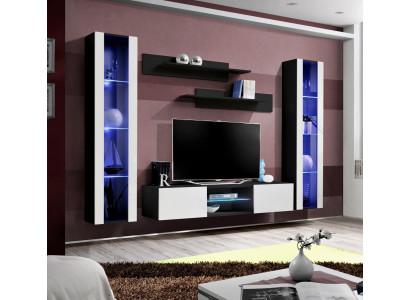 Wohnzimmermöbel Designer Wohnwand Hänge Vitrine V-Ständer Neu Einrichtung