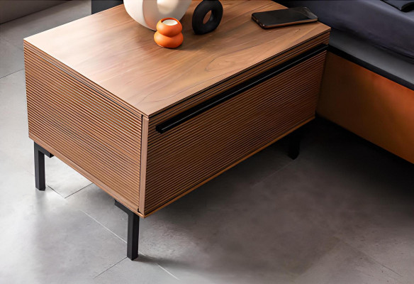 Luxus Schlafzimmer Set Bett + 2x Nachttische Modern Kleiderschrank Holz Neu