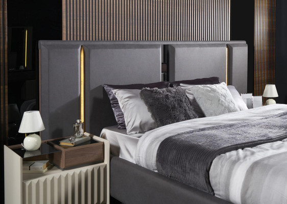 Komplett Schlafzimmer Möbel Set Bett 2x Nachttisch Schminktisch Spiegel 5tlg Neu