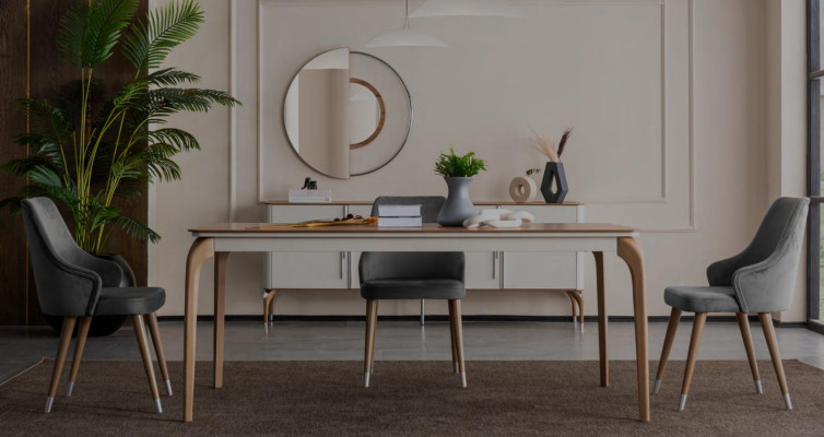 Komplett Set Esstisch 4x Stühle Esszimmer Set Ess Gruppe Holz Tisch Tische 5tlg