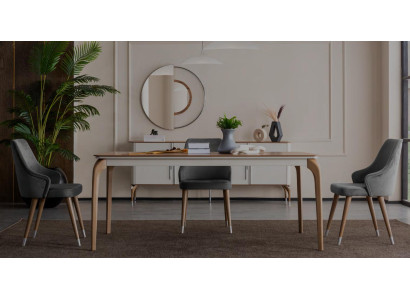 Komplett Set Esstisch 4x Stühle Esszimmer Set Ess Gruppe Holz Tisch Tische 5tlg