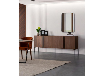 Esszimmer Kommode Sideboard mit Spiegel Modern Neu Luxus Kommoden Holz Design