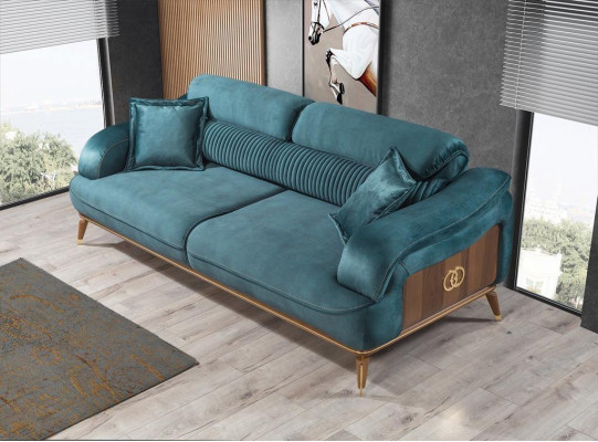 Luxus 2x Sofa Dreisitzer Wohnzimmer Set Sessel Polster Einrichtung Möbel Neu