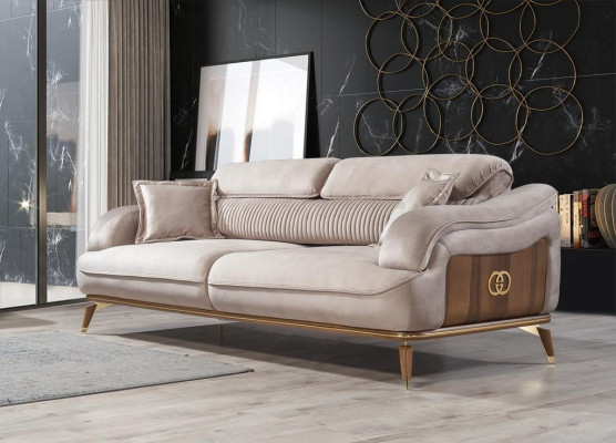 Luxus 2x Sofa Dreisitzer Wohnzimmer Set Sessel Polster Einrichtung Möbel Neu