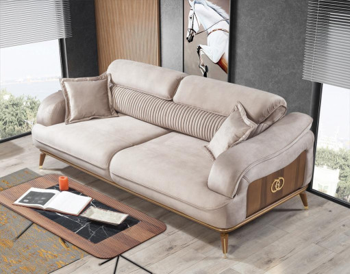 Luxus 2x Sofa Dreisitzer Wohnzimmer Set Sessel Polster Einrichtung Möbel Neu