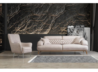 Wohnzimmer Sofa Set Dreisitzer Chesterfield Modern Sessel Neu Design