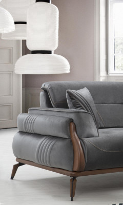 Luxus Polstermöbel Sofa Dreisitzer Sessel Wohnzimmer Polstersofas Designer