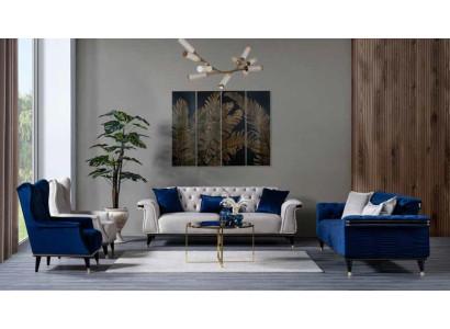 Weißer Chesterfield Polstersessel Moderner Einsitzer Designer Sitzmöbel
