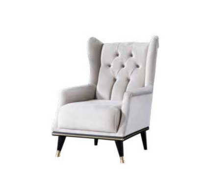 Weißer Chesterfield Polstersessel Moderner Einsitzer Designer Sitzmöbel