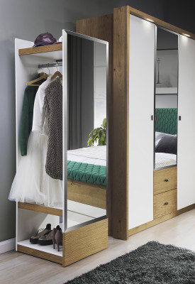 Set Designer Polsterbett Bett Betten Stoff Ehebett Designerbett Nachttisch 2tlg.