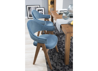 Set 2x Stuh Luxus Design Polster Massiv Holz Stühle Sitz Büro Office Esszimmer