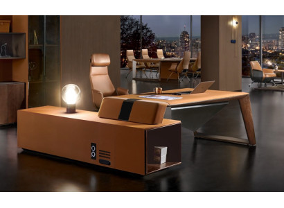 Designer Büro Arbeit Zimmer Set Sessel Eckschreibtisch Komplett Set