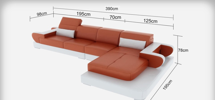 Eleganz Neues L-förmiges Designer-Ledersofa für stilvolle Wohnräume
