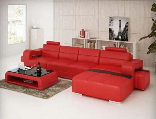 LEDERSOFA ECKSOFA COUCH DESIGNER PISA WOHNLANDSCHAFT COUCH SOFA L FORM BETA NEU