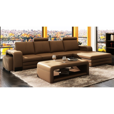Exklusives Leder-Ecksofa Stilvolles Design für zeitlose Eleganz
