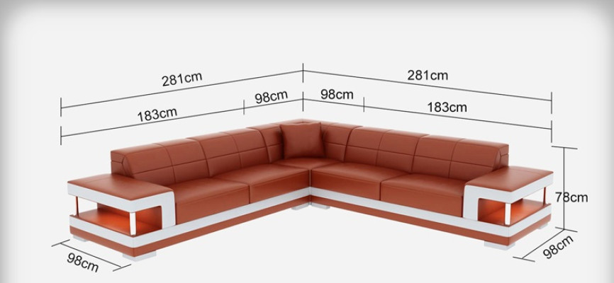 Ledersofa Couch Wohnlandschaft Eck Modern Sofa Ecksofa Design Garnitur