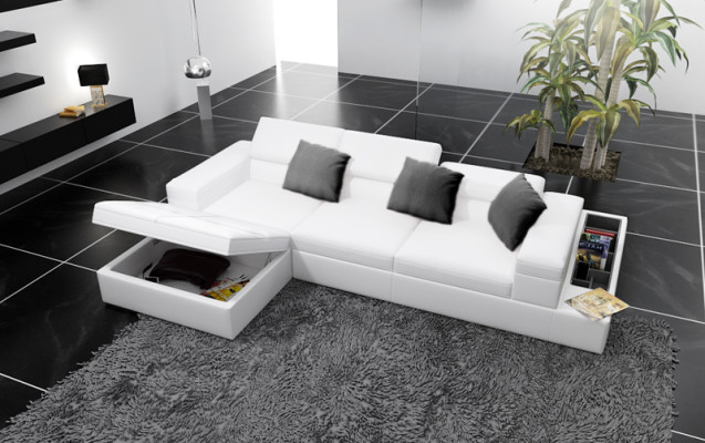 Ledersofa Sofa Couch Modern Wohnlandschaft Ecksofa Design Eck Garnitur