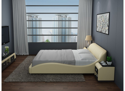 Design Leder Bett Luxus Polster Betten Doppel Modernes Ehe 140/160/180 cm