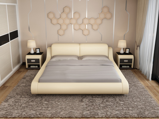 Designer Bett Polsterbett Luxusbett Doppelbett Ehebett Betten 140/160/180 cm