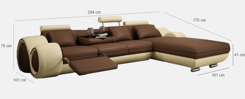 Exklusives Wohnambiente mit unserem Luxuriösen Ecksofa in L-Form