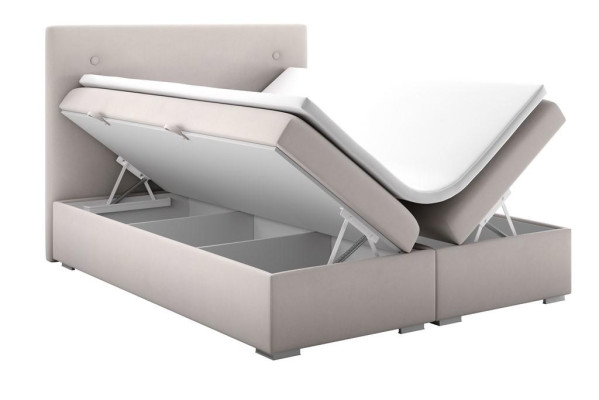 Boxspring Bett Kasten Funktion Hotel Doppel Komplett Set Topper Matratze Betten