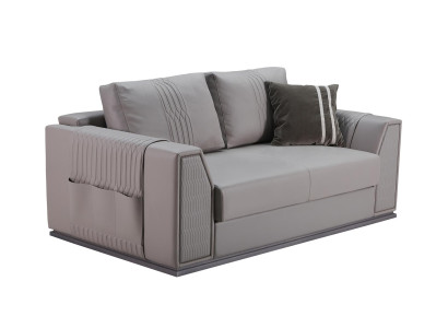 Sofa 2Sitzer Taupe Neu Kreative Modern Design Couch Wohnzimmer Leder Sofas Möbel